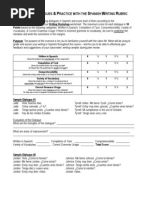 Spanish 1 - Sample Dialogues & Practice With Writing Rubric