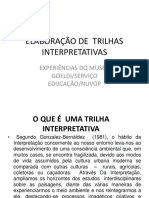 Elaboração de Trilhas Interpretativas