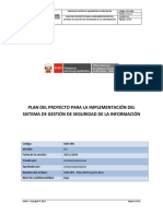 SGSI 001 Plan Del Proyecto ONGEI