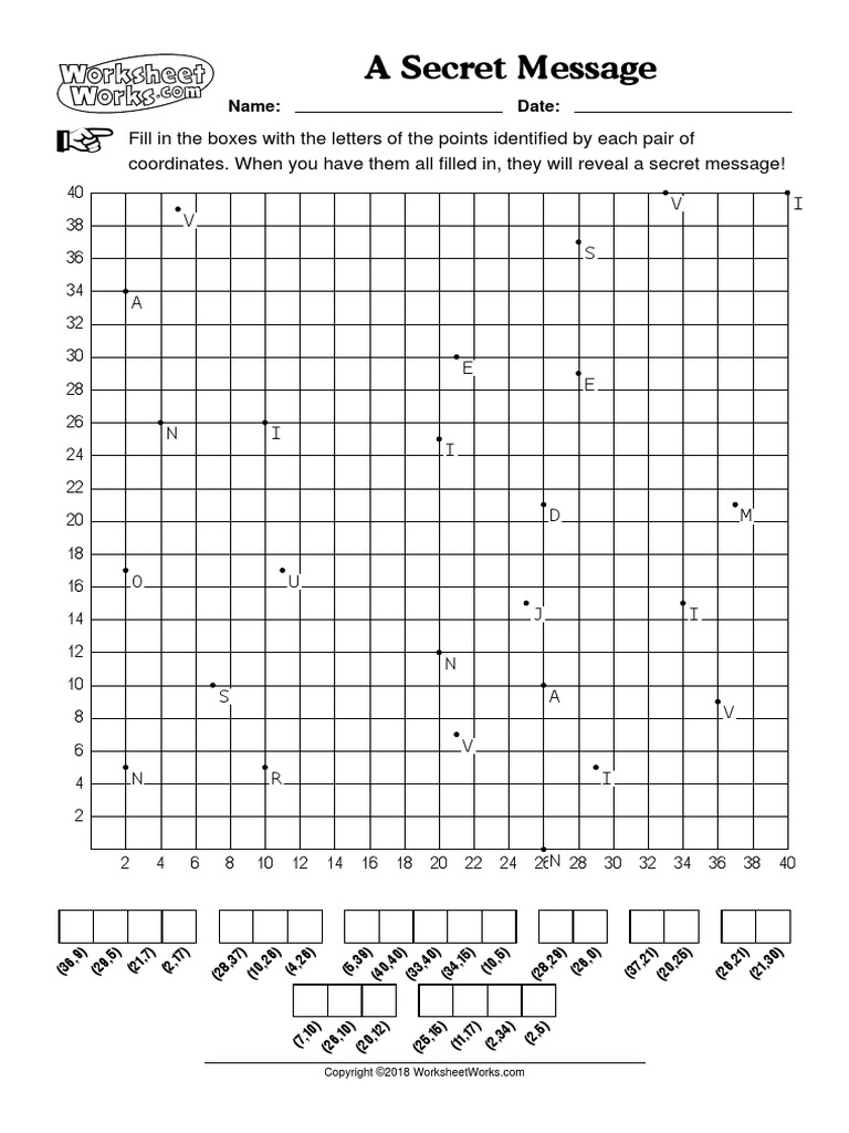 WorksheetWorks A Secret Message 11 With Regard To Get The Message Worksheet Answers