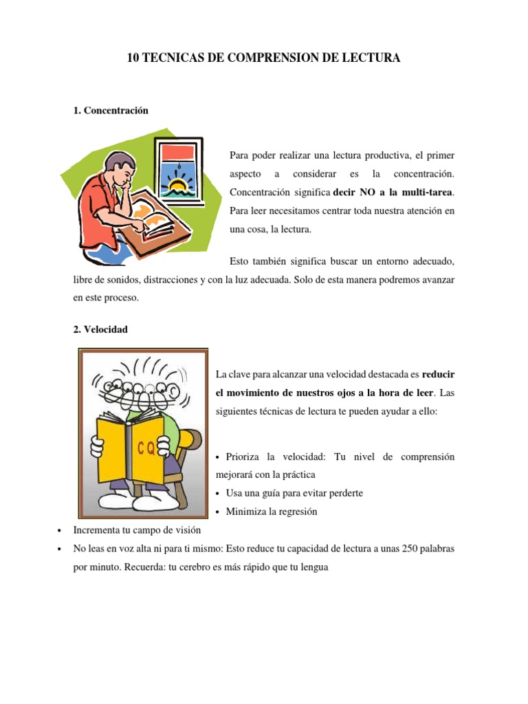 Técnicas de Estudio, PDF, Lectura (proceso)