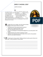 Activity Sheet Mona Lisa Stolen