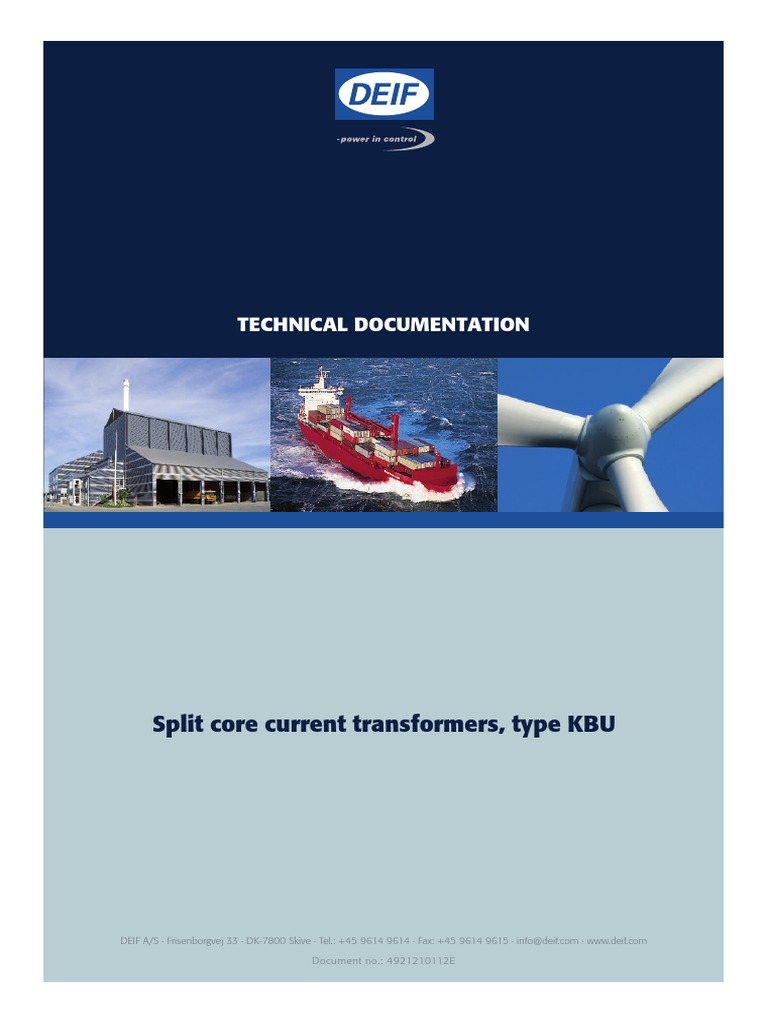 KBU Split Core Current Transformers | PDF | Electrical Engineering ...