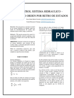 Control de Un Sistema Hidraulico de Segundo Orden Re