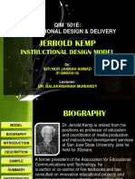 Jerrold Kemp: Instructional Design Model