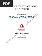 Notes 1 Income Tax 601 Bba 6 Sem Pdf Taxes Income Tax