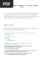 Pairwise Swap Elements of A Given Linked List