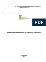 Manual para Formatacao de TCC - IfSP-GRU