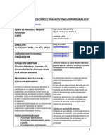 Catastro de Instituciones y Organizaciones Comunitarias Psicología