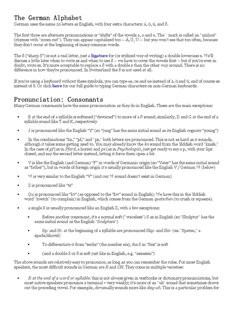 Understanding German Pronunciation | PDF | Grammatical Gender | Semantics