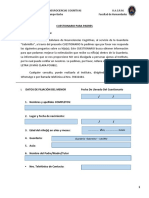 Cuestionario de Entrevista para Padres