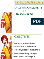 Change Management at McDonald's Survey Results