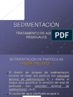 10º y 11°clase - Sedimentación y Sedimentadores