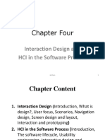 Chapter Four: Interaction Design and HCI in The Software Process