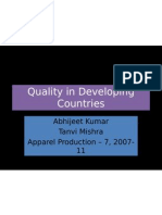 Quality in Developing Countries