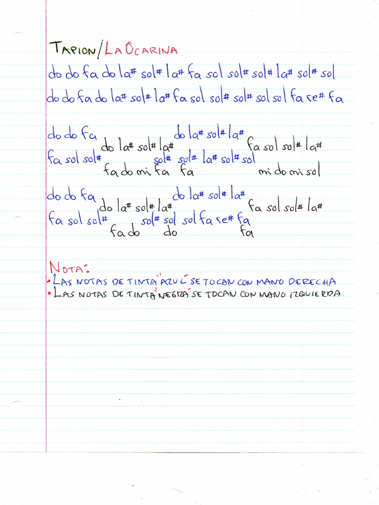La Ocarina Tapion Notas Musicales ) PDF PDF