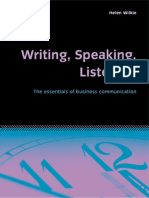 Writing, Speaking, Listening - The Essentials of Business Communication (2001) - Wilkie PDF