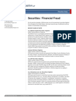 Securities / Financial Fraud: Practice Area