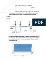 Prueba de Resistencia de Materiales Momento Flector