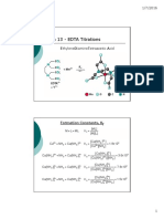 CH 13 - Edta Titrations: Ethylenediaminetetraacetic Acid