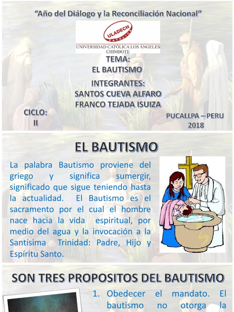 Significado y Propósitos del Bautismo | PDF | Ciencias sociales