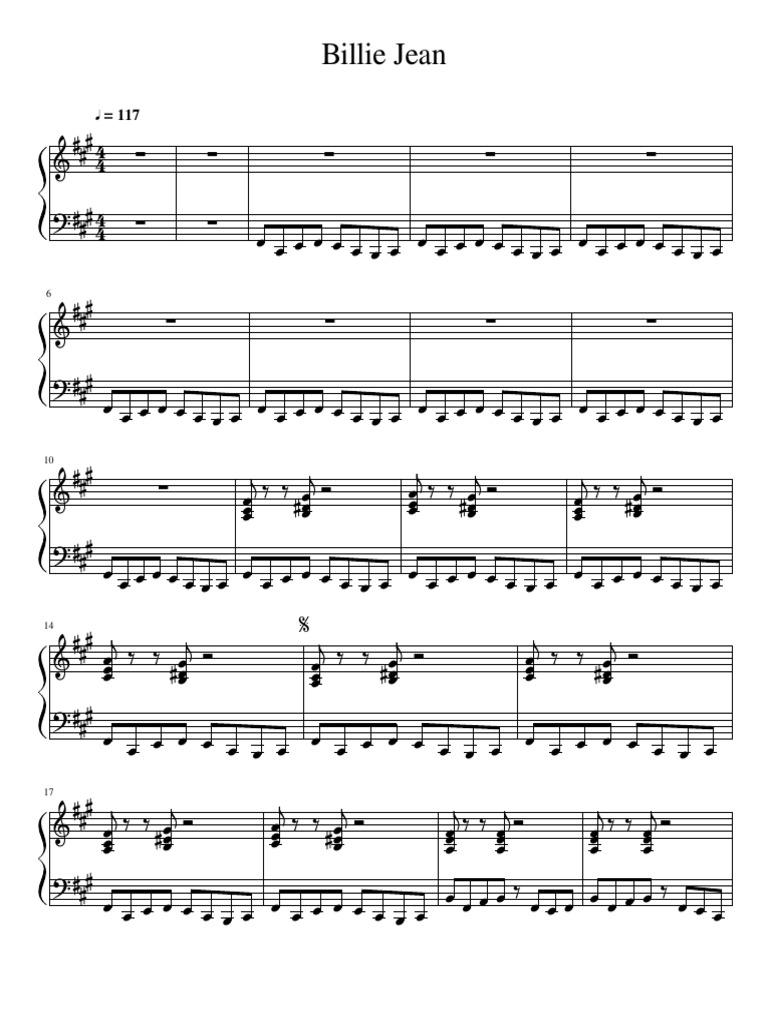 Billie Jean Piano | PDF