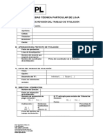 Informe Revisión de Trabajo de Titulación - Oficio Circular 033-1