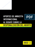 Aportes de Amnistía-Internacional Al Debate Sobre La Despenalización Del Aborto