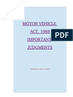 Motor Vehicle ACT, 1988 Important Judgments: Compiled by Hanif. S. Mulia