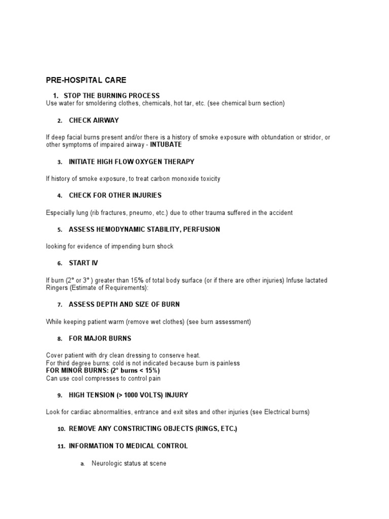 Burn Notes | PDF | Burn | Respiratory Tract