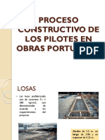 Construcción de pilotes y losas en obras portuarias