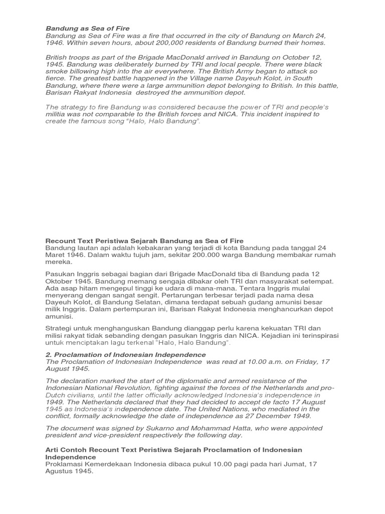 Contoh2 Teks Recount Warfare Indonesia