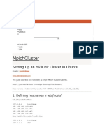 Mpichcluster: Setting Up An Mpich2 Cluster in Ubuntu