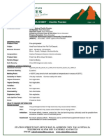 Material Safety Data Sheet - Zeolite Powder