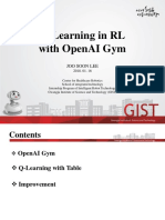 Q-Learning in RL With Openai Gym: Joo Soon Lee