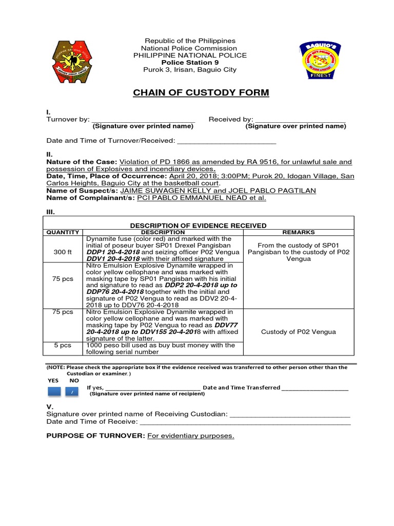 Chain of Custody Government Information Common Law