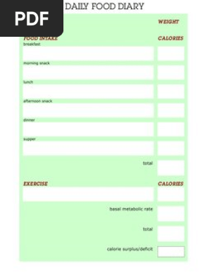 FoodDiary Sheet1