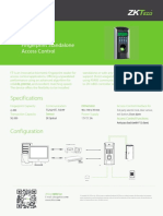 Fingerprint Standalone Access Control: Specifications