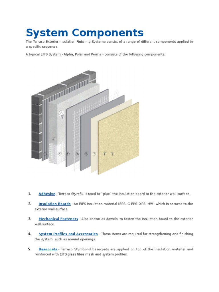 EIFS System Components | PDF | Computers | Technology & Engineering