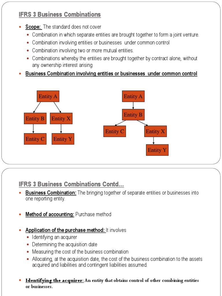 Ifrs 3 Business Combinations Pdf Goodwill Accounting Fair Value