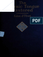 Fabre d'Olivet - The Hebraic Tongue Restored