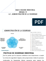 Seguridad E Higiene Industrial Unidad: Vi 6.1. Administración de La Seguridad