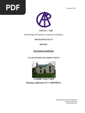 148 Llys Pentwyn Uchaf Farm Oakdale Caerphilly Building Recording Pdf Barn Wall