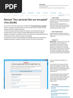Remove - Your Personal Files Are Encrypted - Virus (Guide)