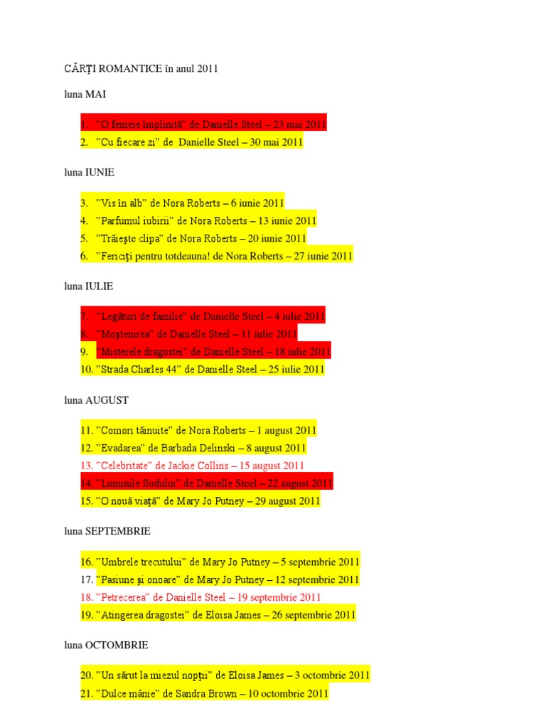 Colectia CÄƒrÈ›i Romantice