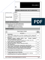 Course Title Geometric Dimensioning and Tolerancing Course Code MD213