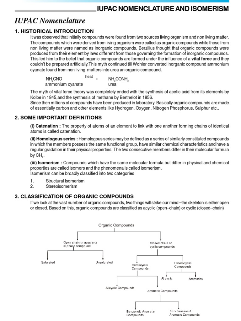 IUPAC Nomenclature and Isomerism | PDF | Alkane | Alkene