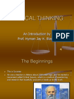 Critical Thinking: An Introduction by Prof. Hyman Jay H. Blanco
