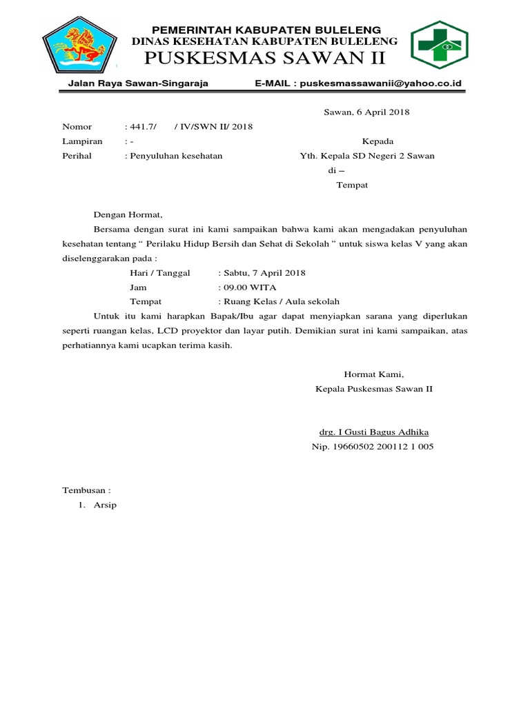 Surat Undangan Penyuluhan Sekolah