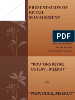 Presentation of Retail Management